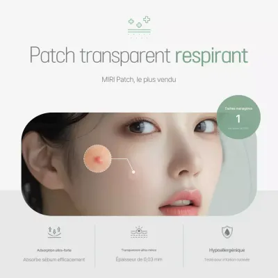 Promotion d'un patch anti-acné vert et simple