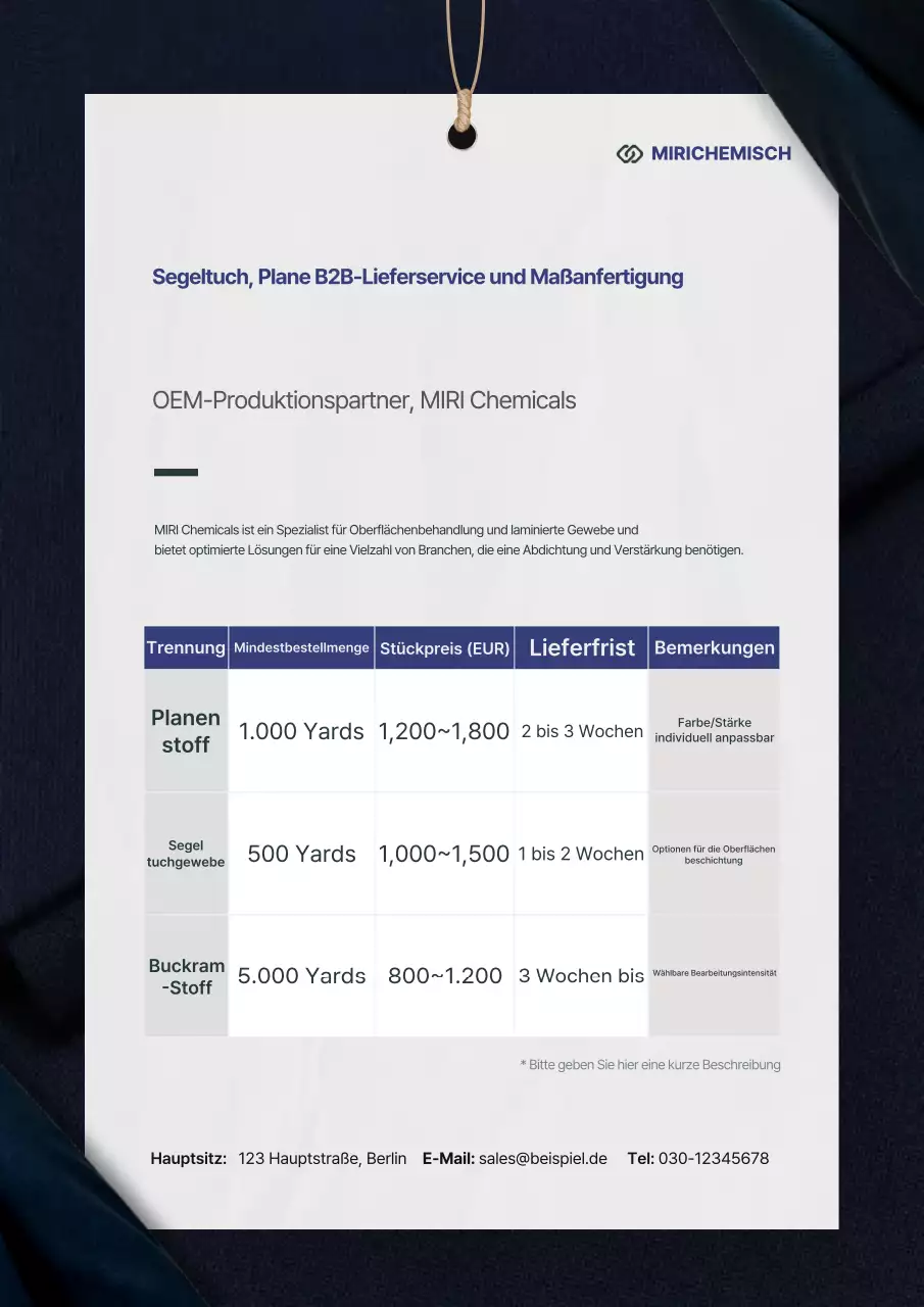 Leitfaden für ein sauberes B2B-Transaktionsangebot in Marineblau