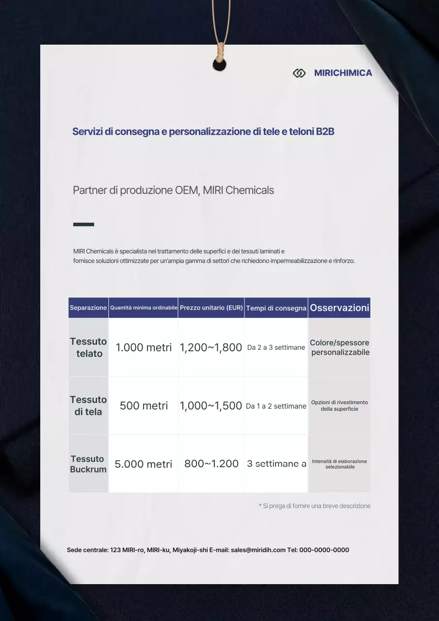 Guida per un preventivo pulito per le transazioni B2B in blu navy