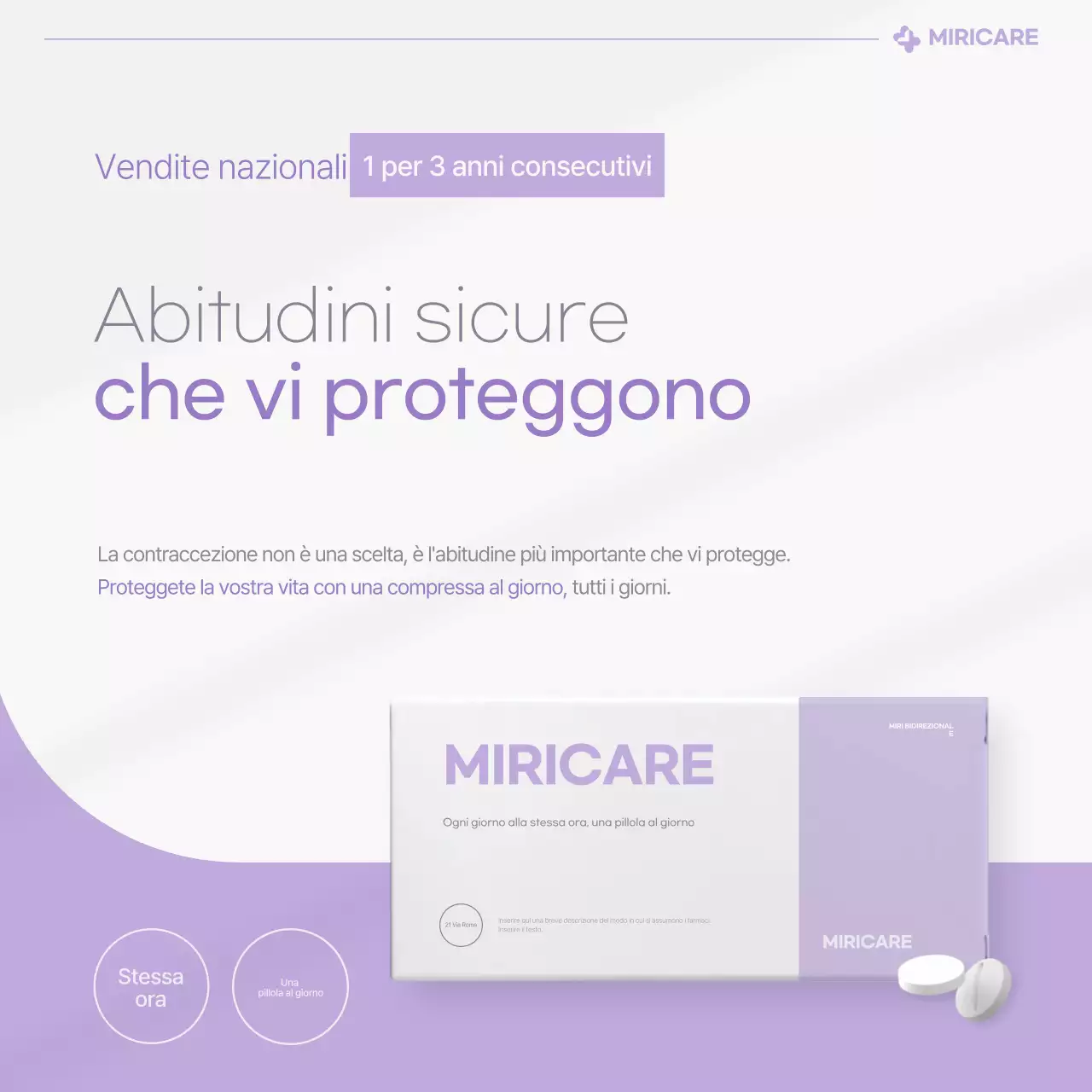 La pubblicità della pillola anticoncezionale pulita di Yeon Bora