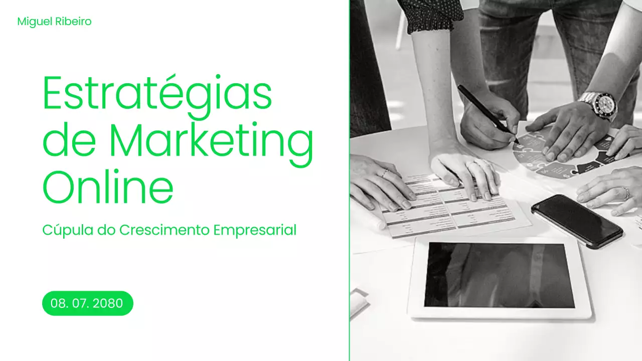 Anúncio de evento de marketing moderno e verde