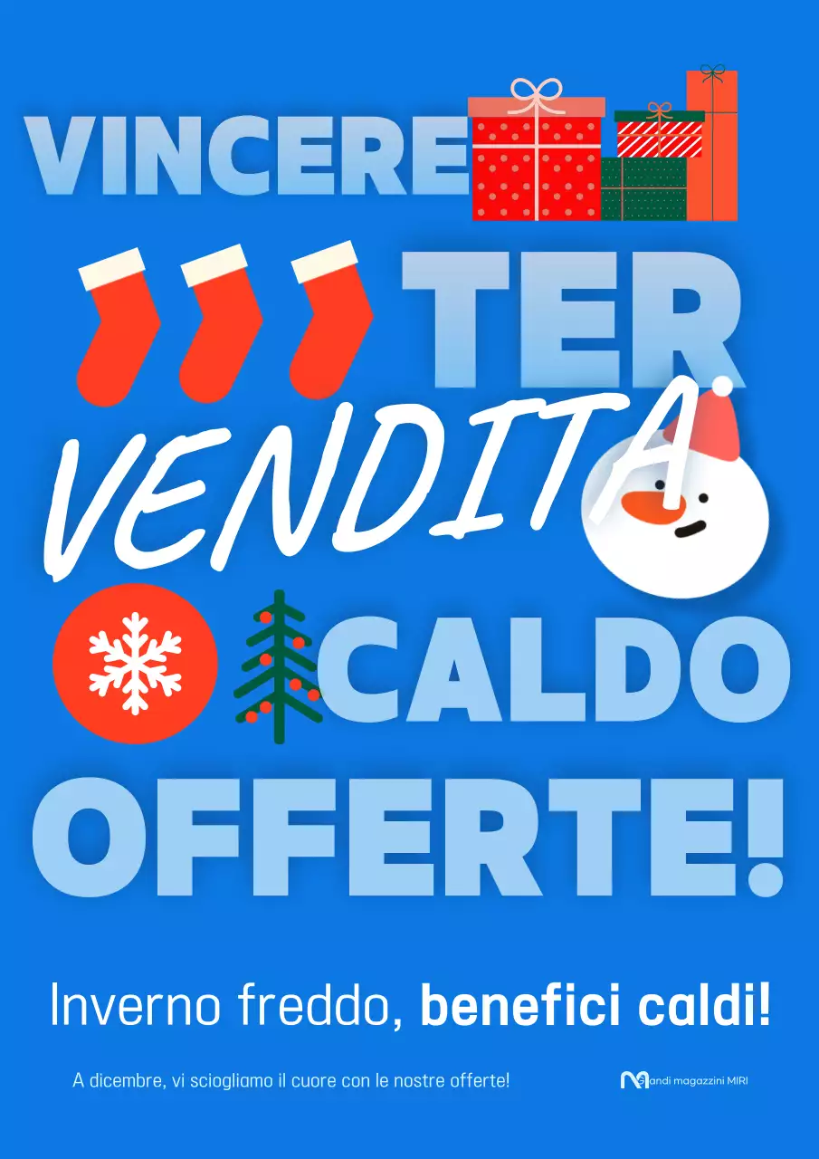 Evento di saldi invernali Blue Pop