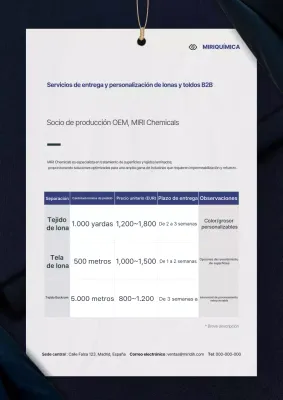 Guía para una cotización limpia de transacciones B2B en azul marino