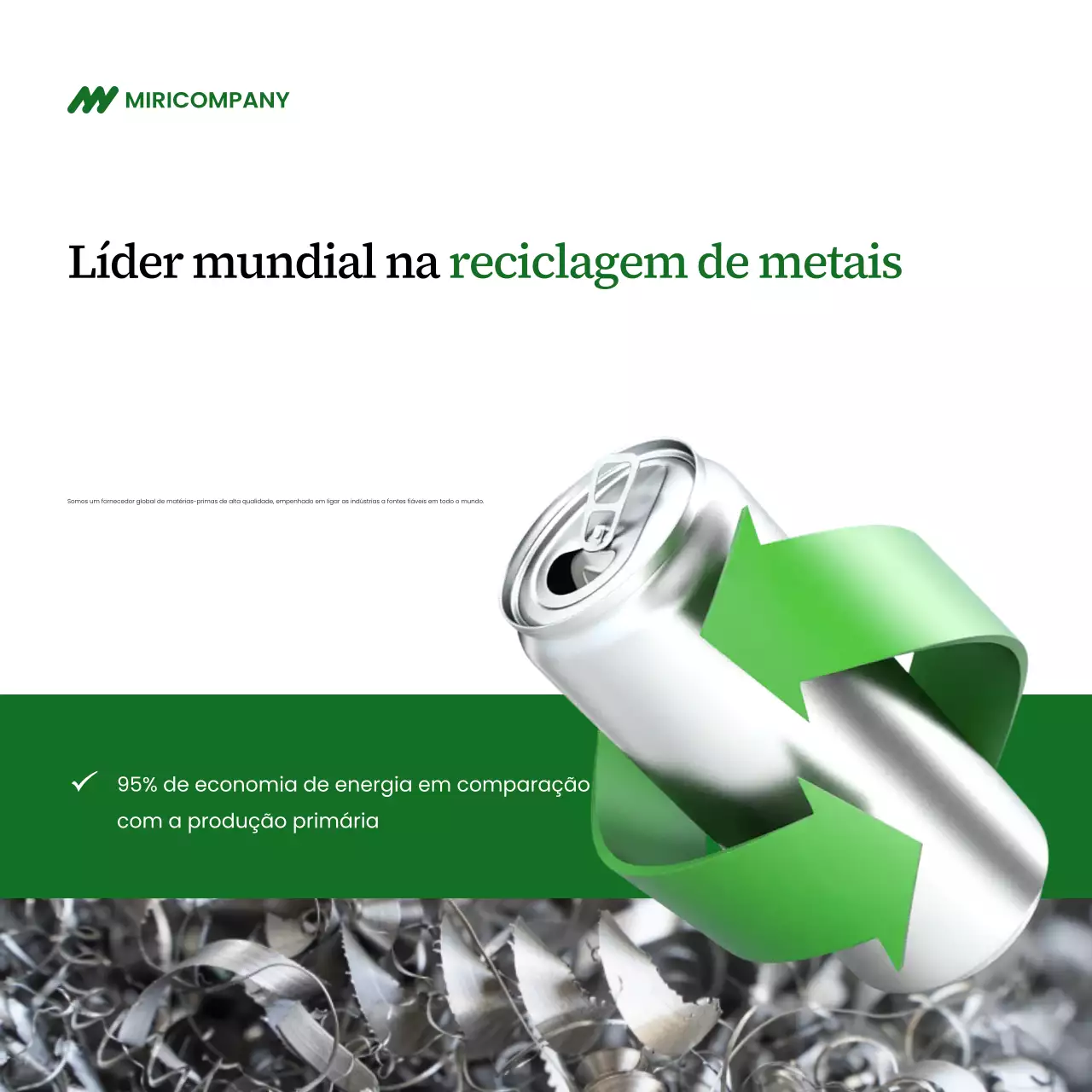 Anúncio de reciclagem moderna e ecológica