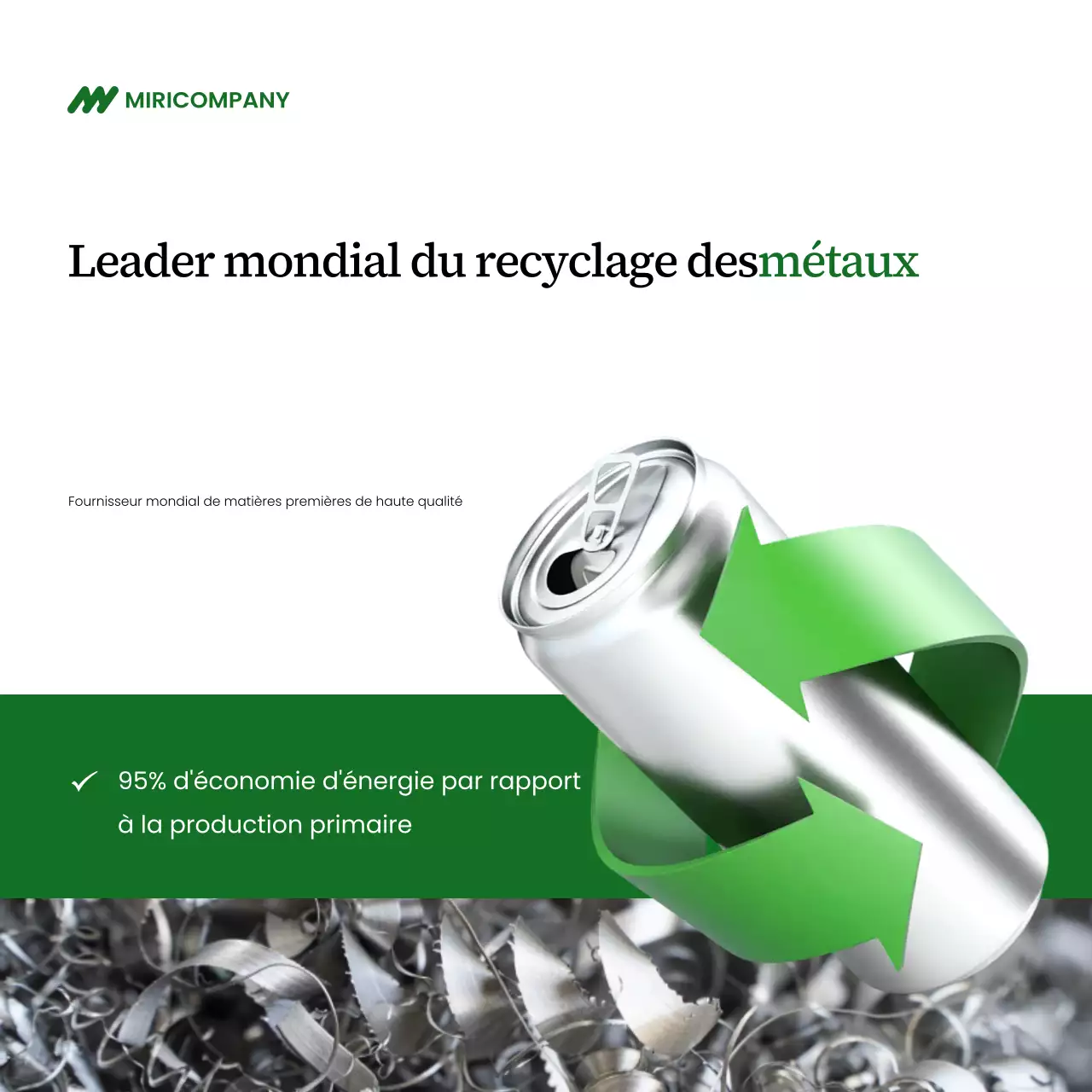 Publicité sur le recyclage vert et moderne