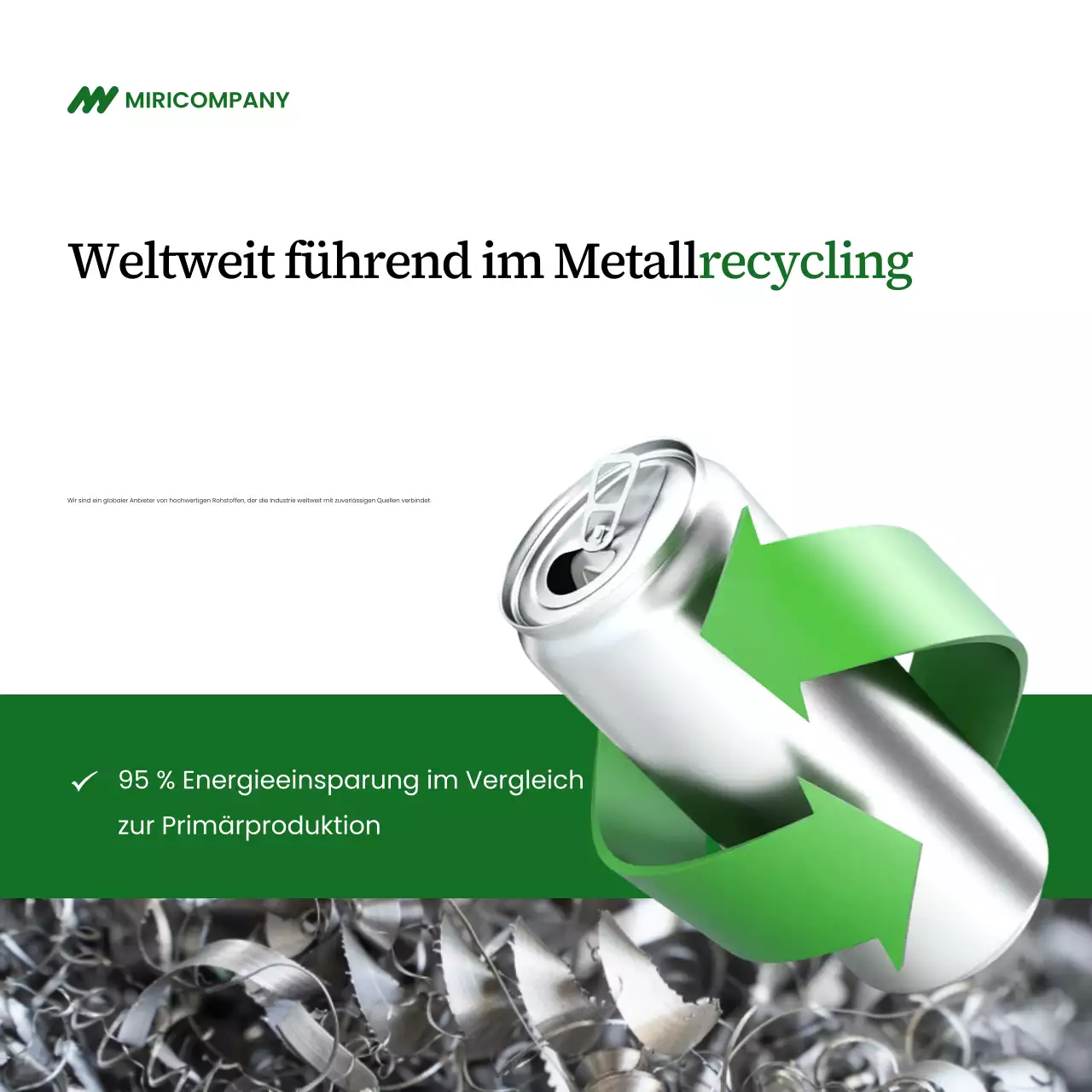 Grüne, moderne Recycling-Werbung