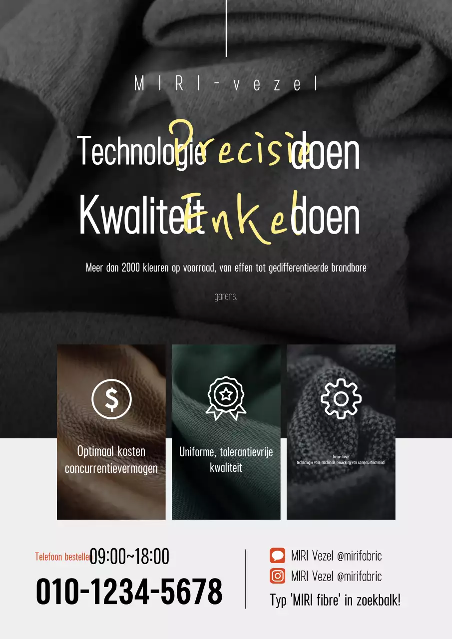 Grijze moderne textieladvertentie