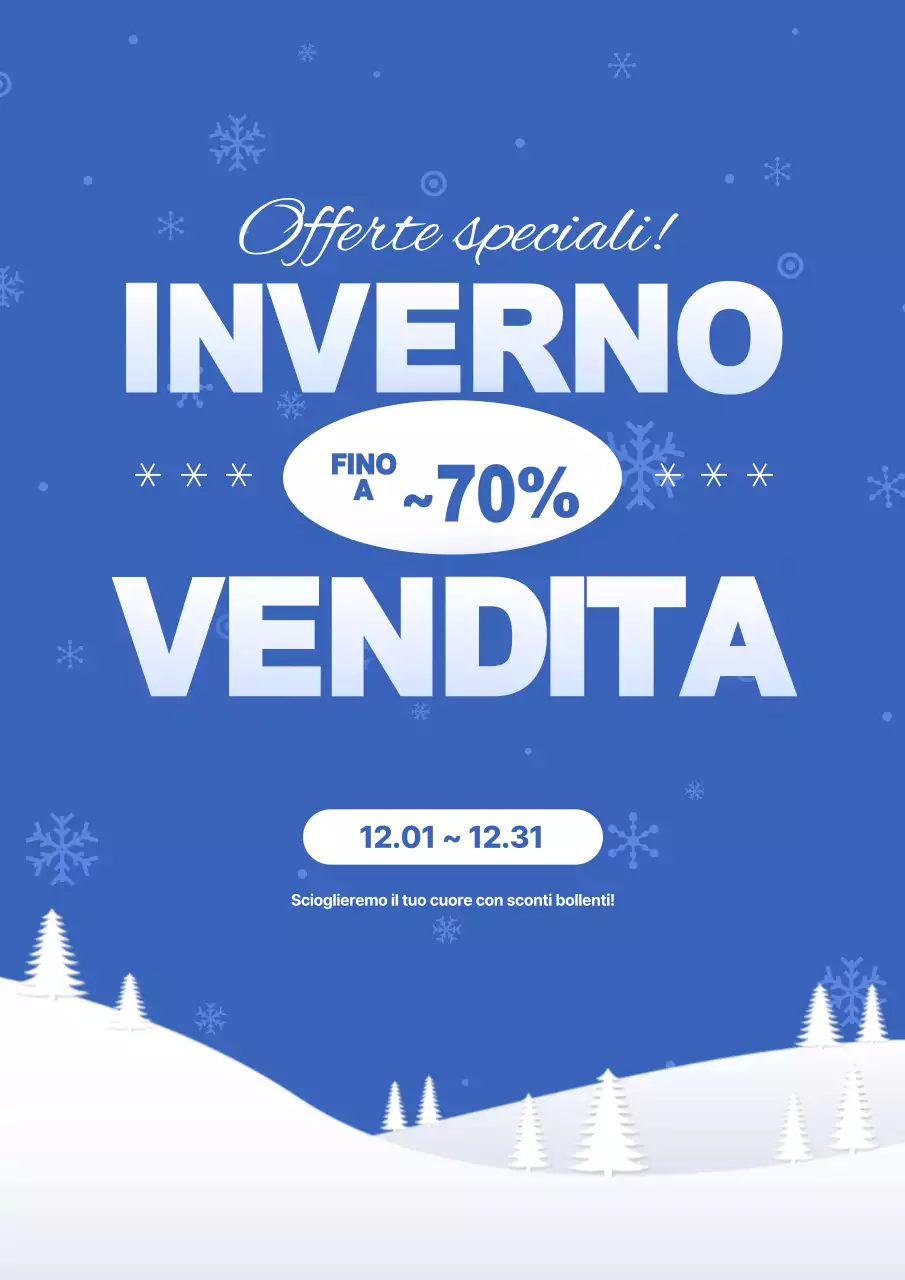 Promozione dei saldi invernali Blue Modern