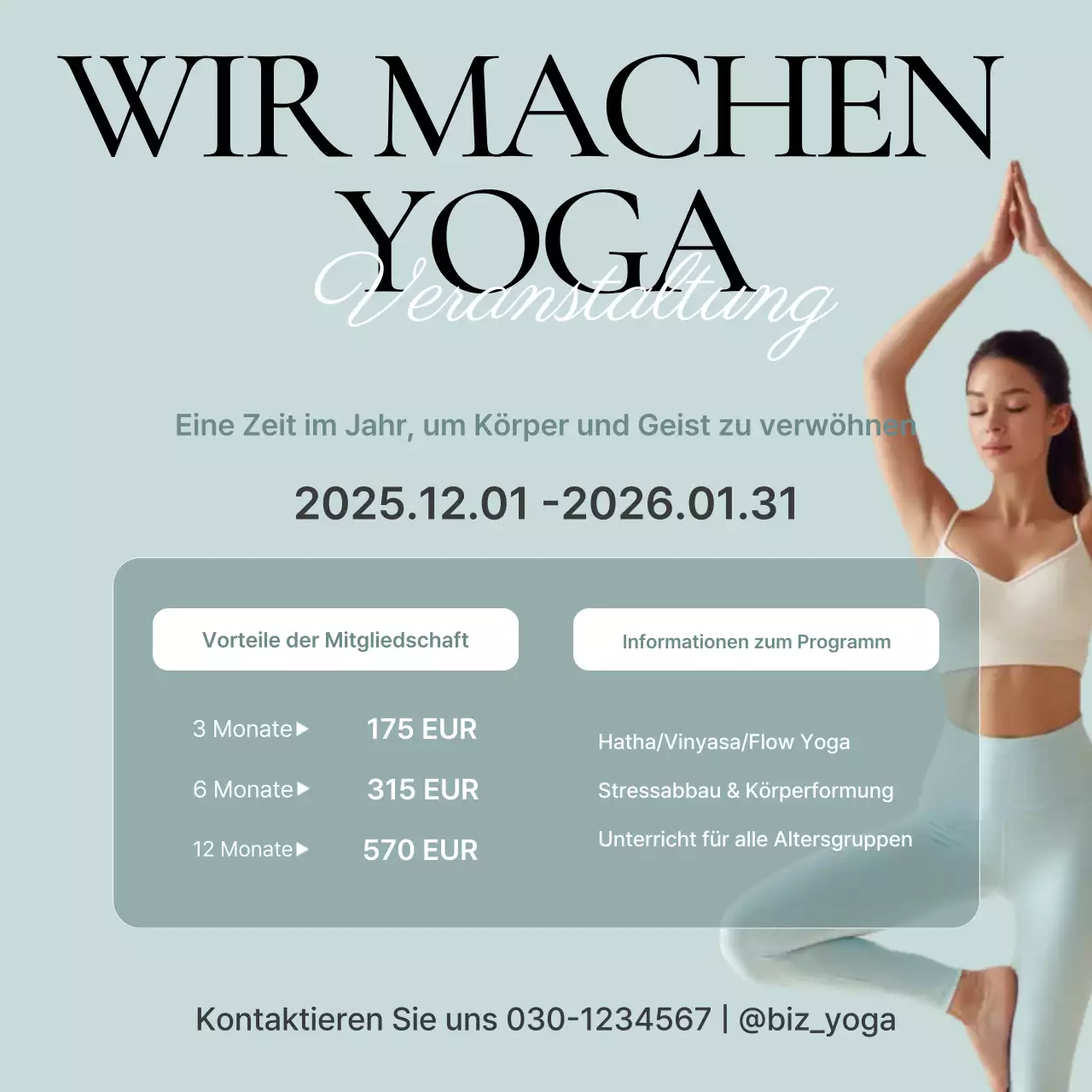 Mint Modern Yoga Werbung