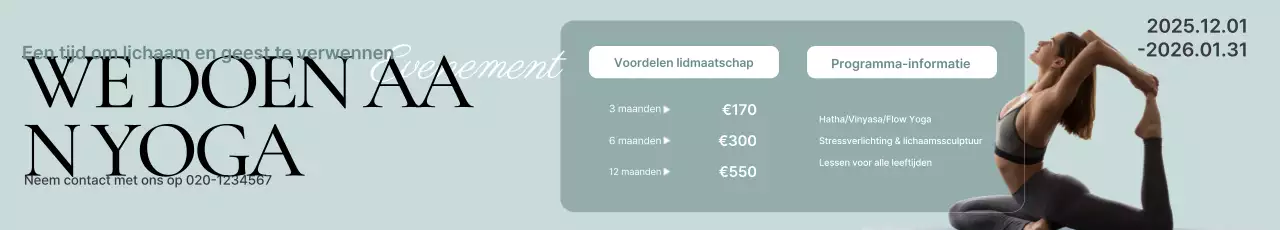 Mint Modern Yoga Programmagids