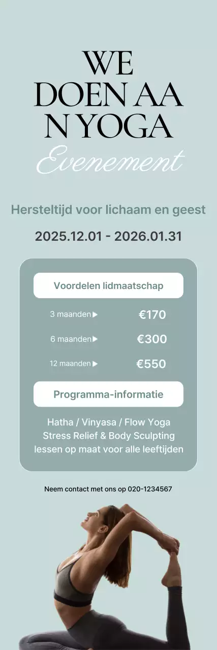 Informatie over het Mint Modern Yoga-evenement