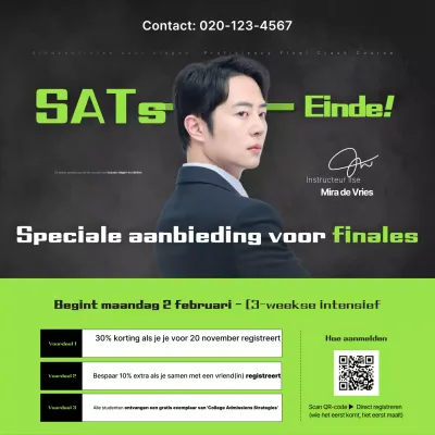 Groene eenvoudige educatieve advertentie