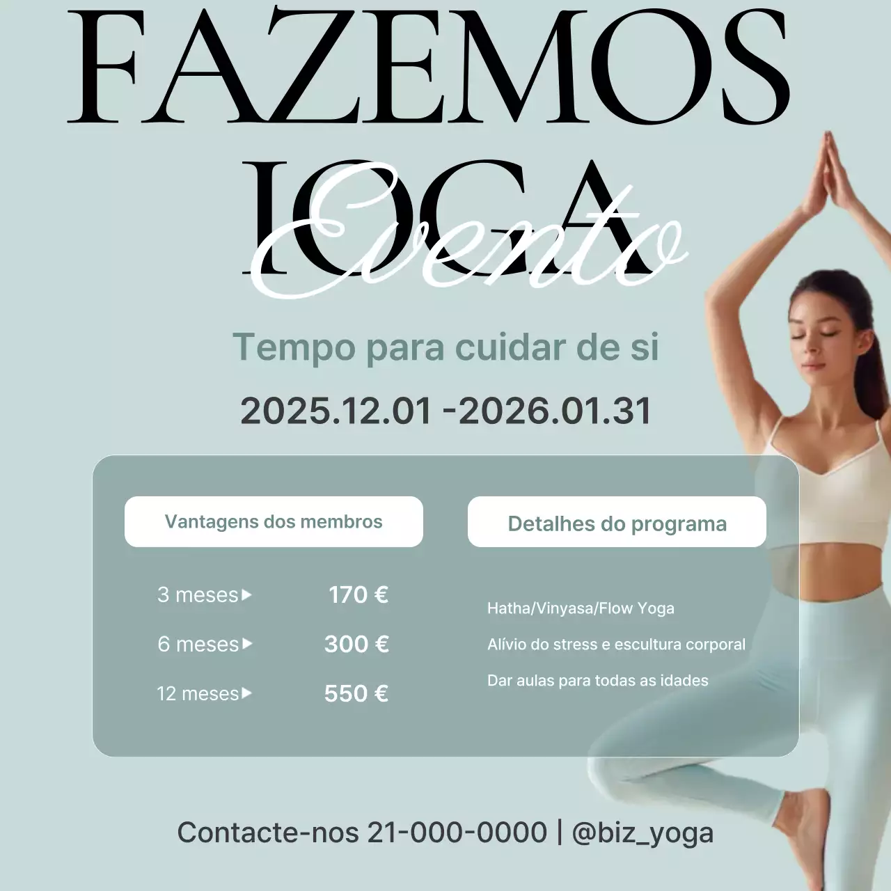 Anúncio de Yoga Moderna da Mint