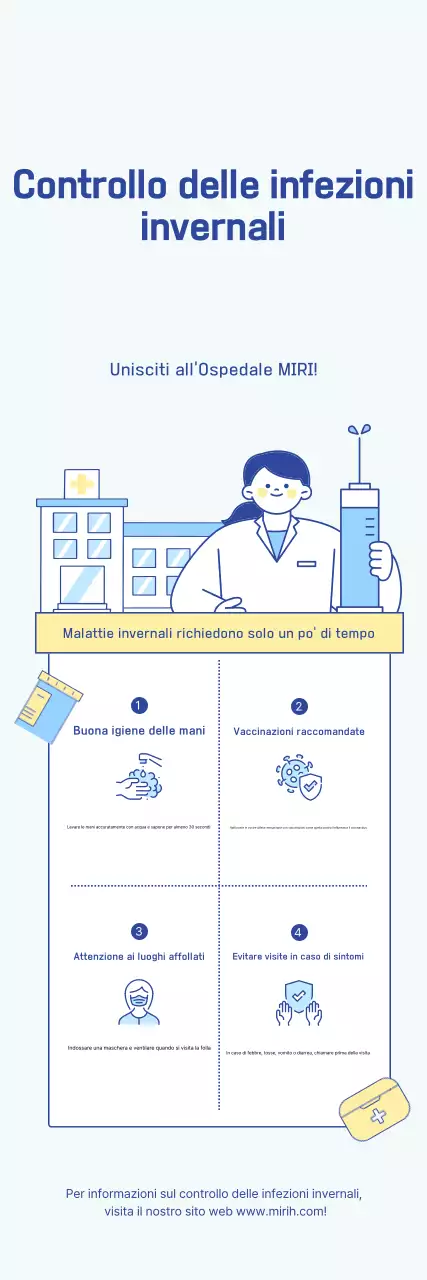 Campagna di prevenzione sanitaria semplice e blu