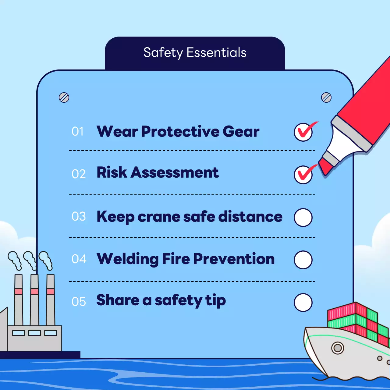 blue modern safety guide