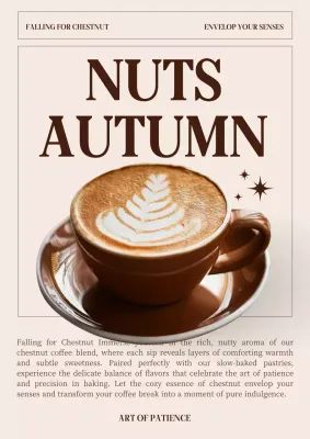 갈색 모던 커피 광고