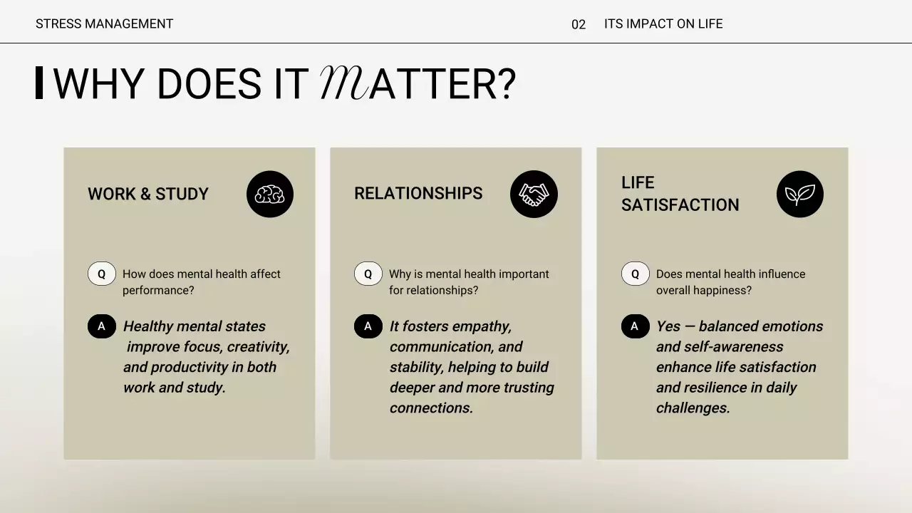 Beige Minimal Stress Lecture Presentation