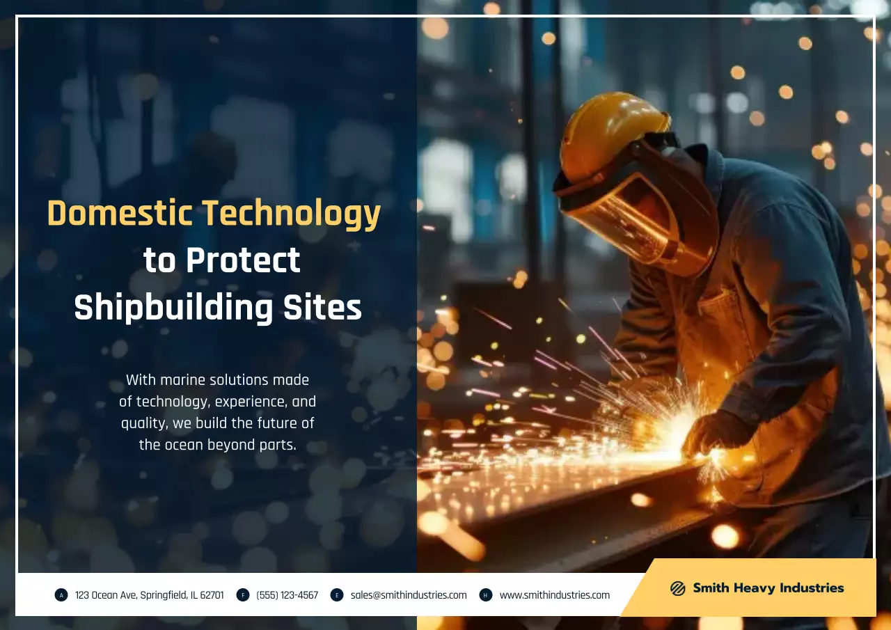 orange industrial technology advertisement