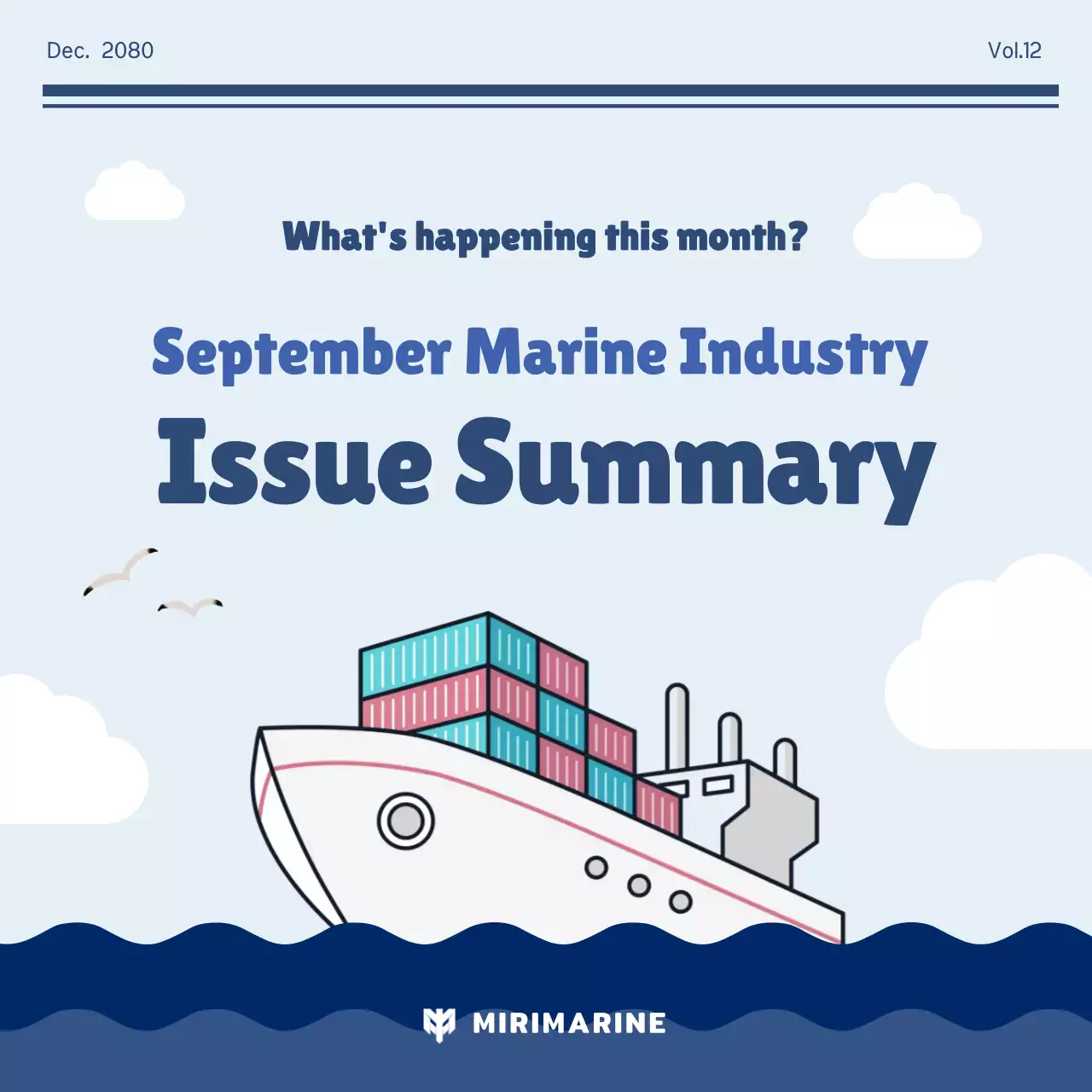 blue modern marine industry newsletter