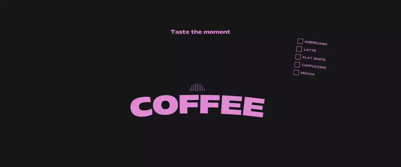 黒 シンプル コーヒー ラベル チェックリストテキスト