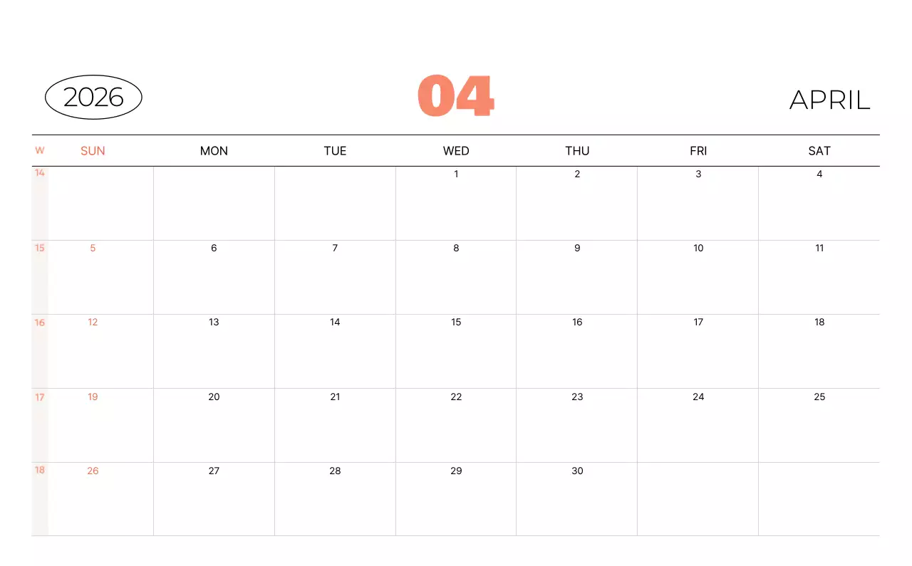 베이지 아기자기한 가족 달력