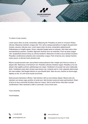 Grey Professional Business Letterhead