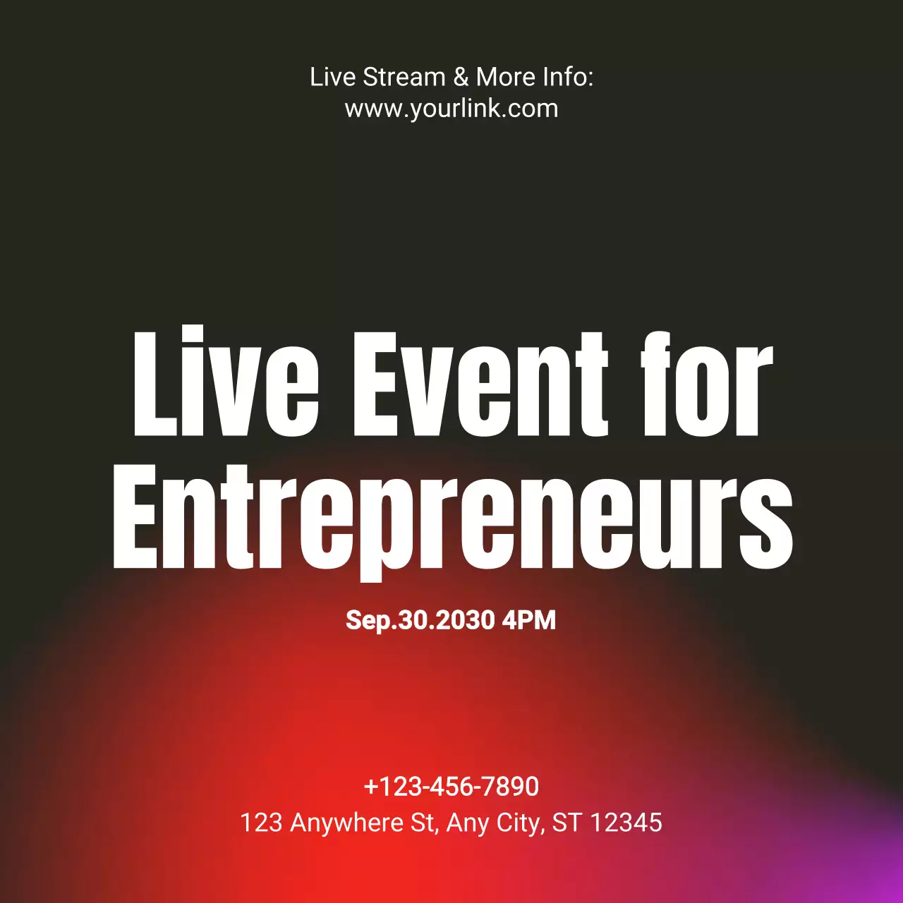 Red Modern Business Announcement