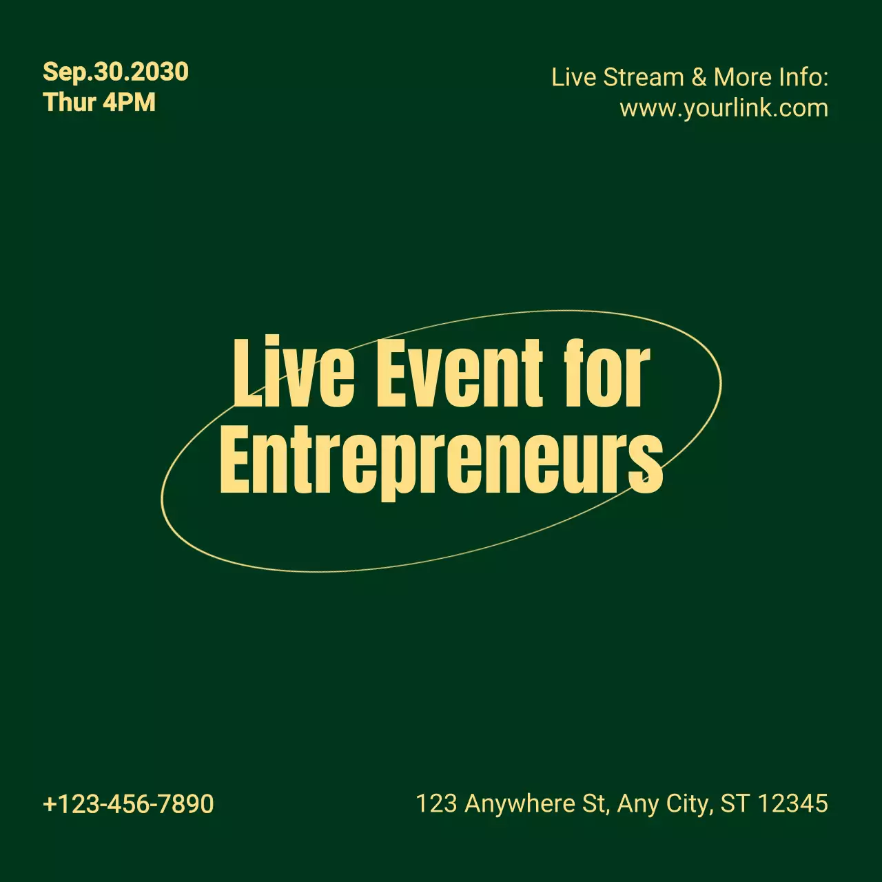 Green Modern Business Event