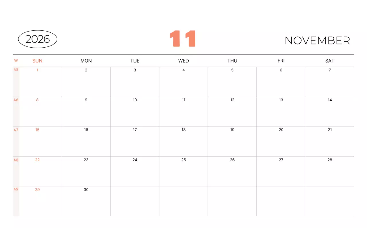 베이지 아기자기한 가족 달력