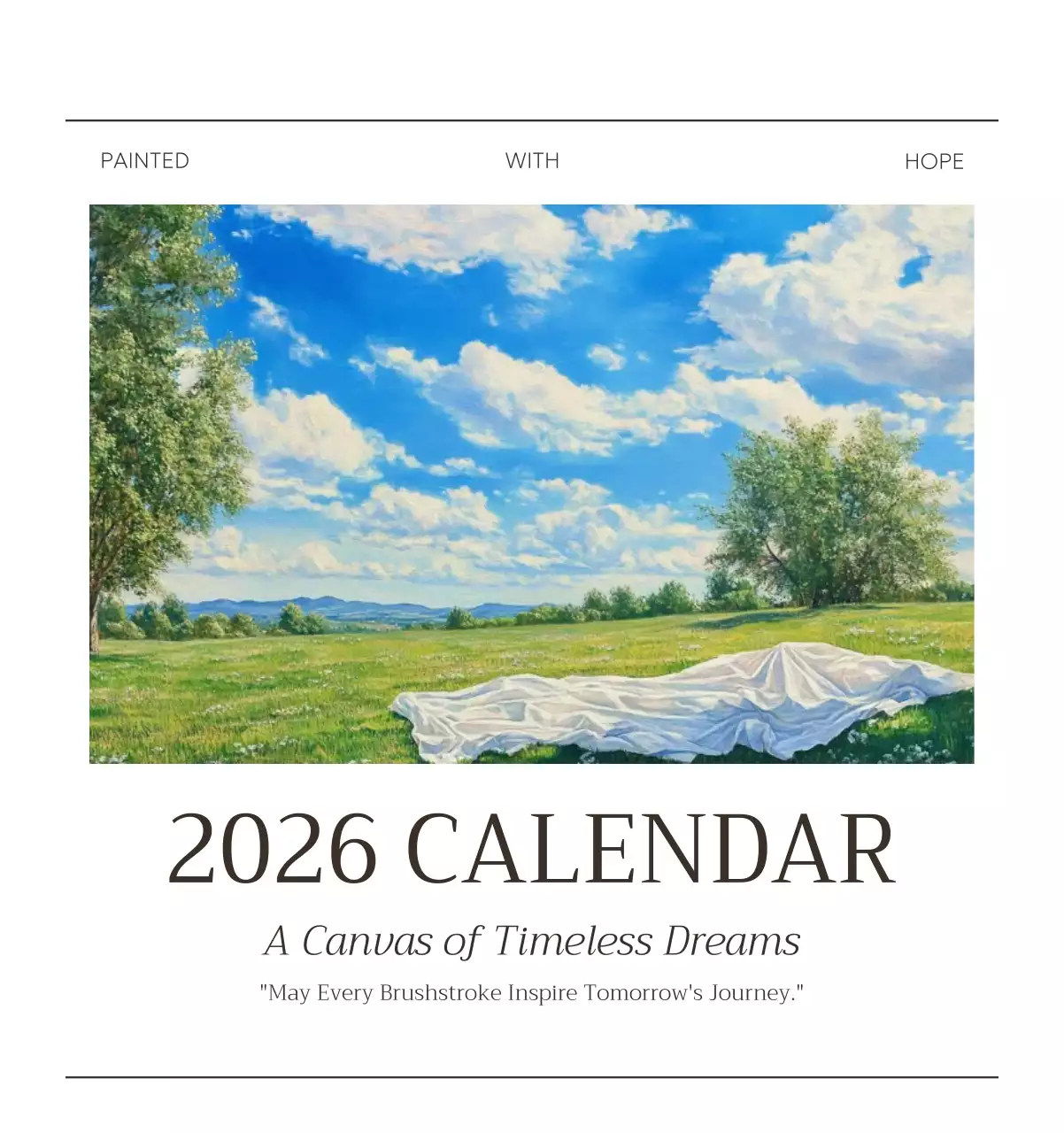 화이트 명화 달력 캘린더