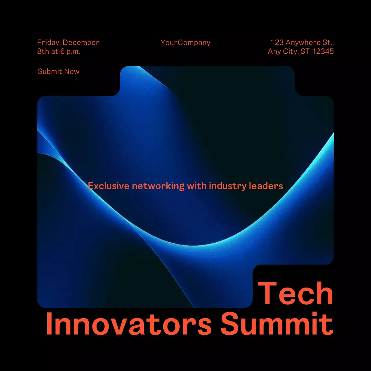 Blue Modern Event Post