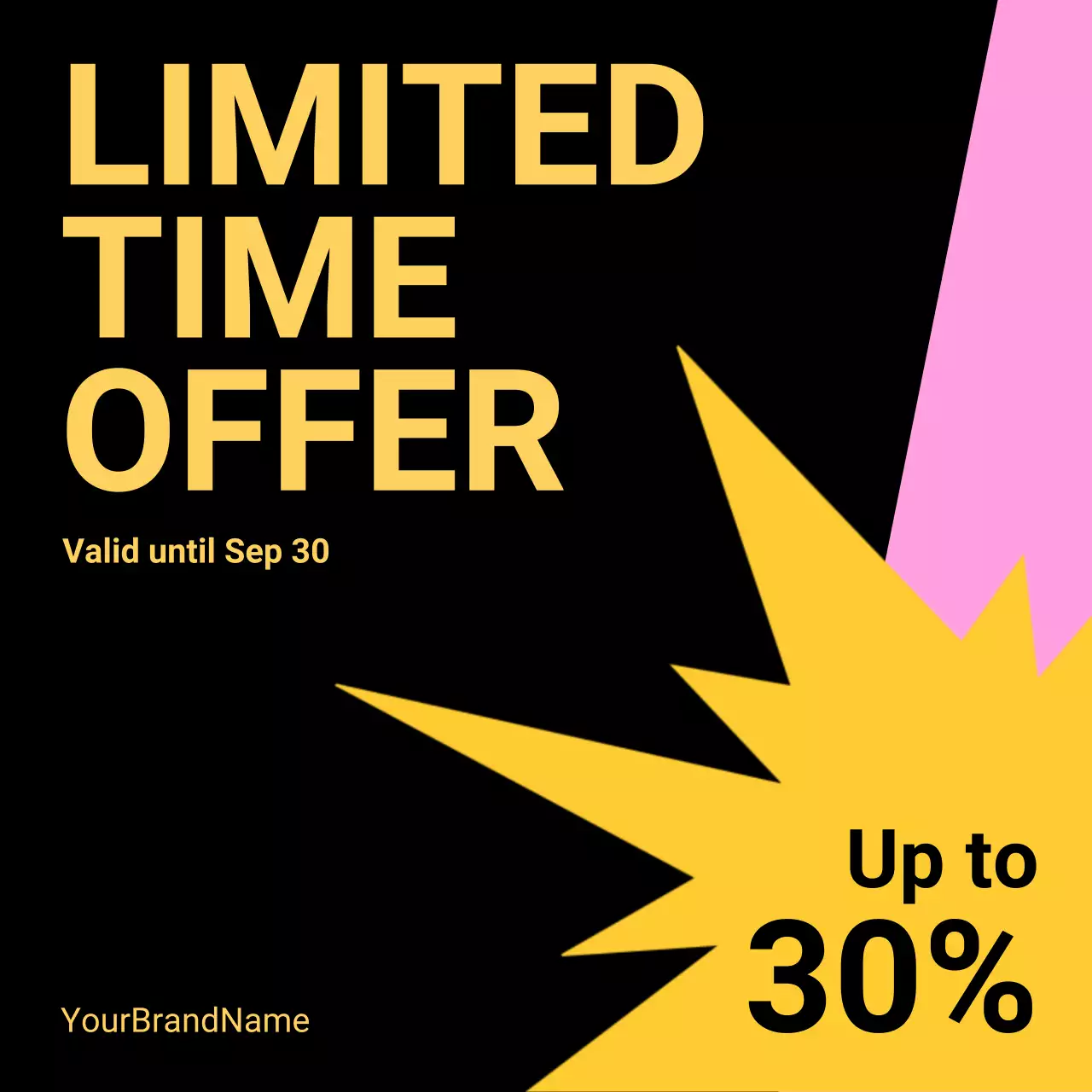 Black Bold Sale Promotion Post