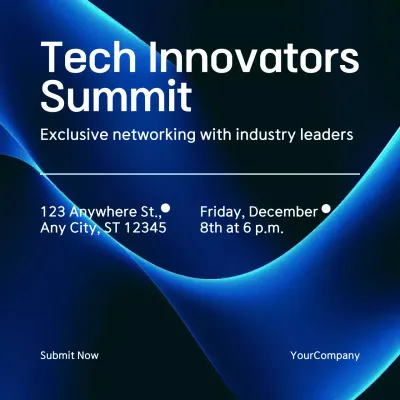 Blue Modern Event Post