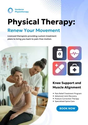 Blue Modern Therapy Promotion Poster