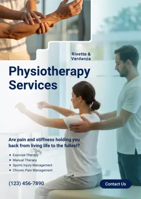 Blue Modern Physiotherapy Promotion