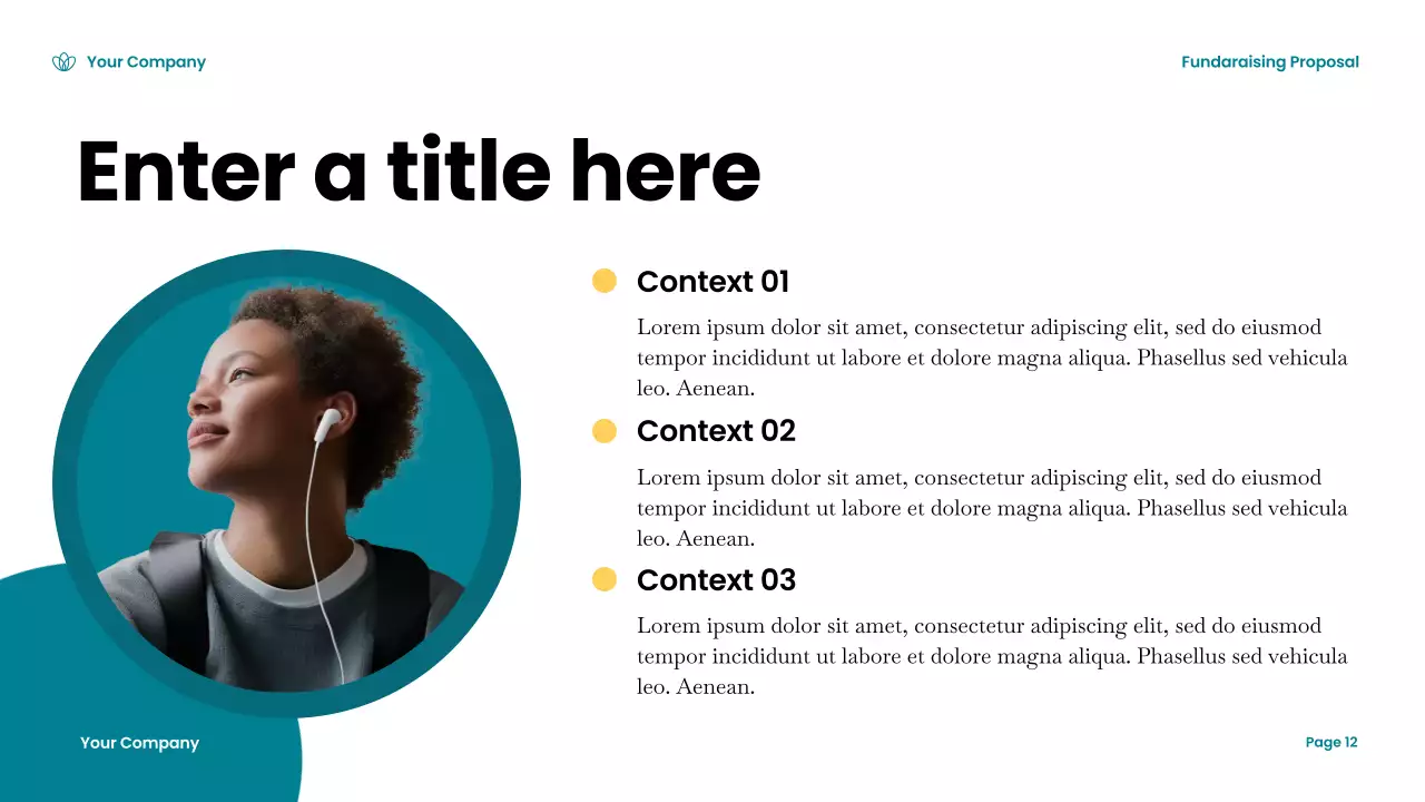 Teal Modern Fundraising Document Presentation