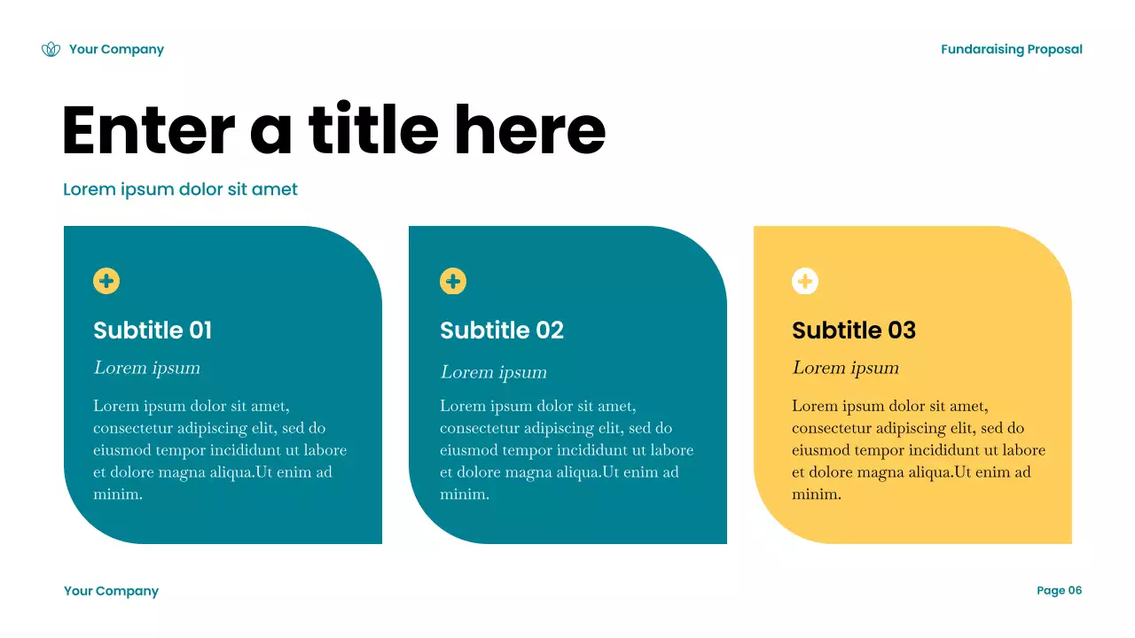 Teal Modern Fundraising Document Presentation