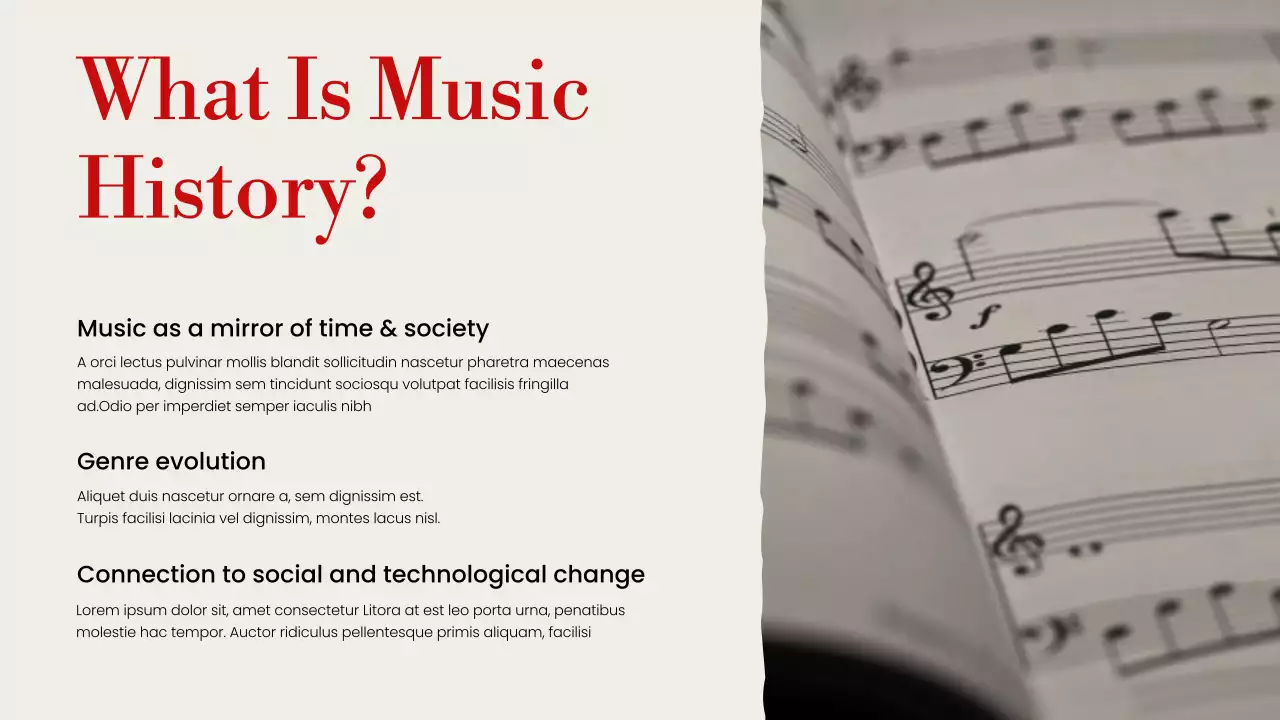 Red Classic Music History Presentation
