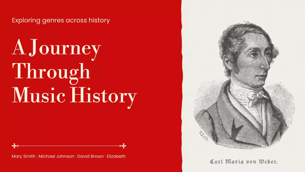 Red Classic Music History Presentation