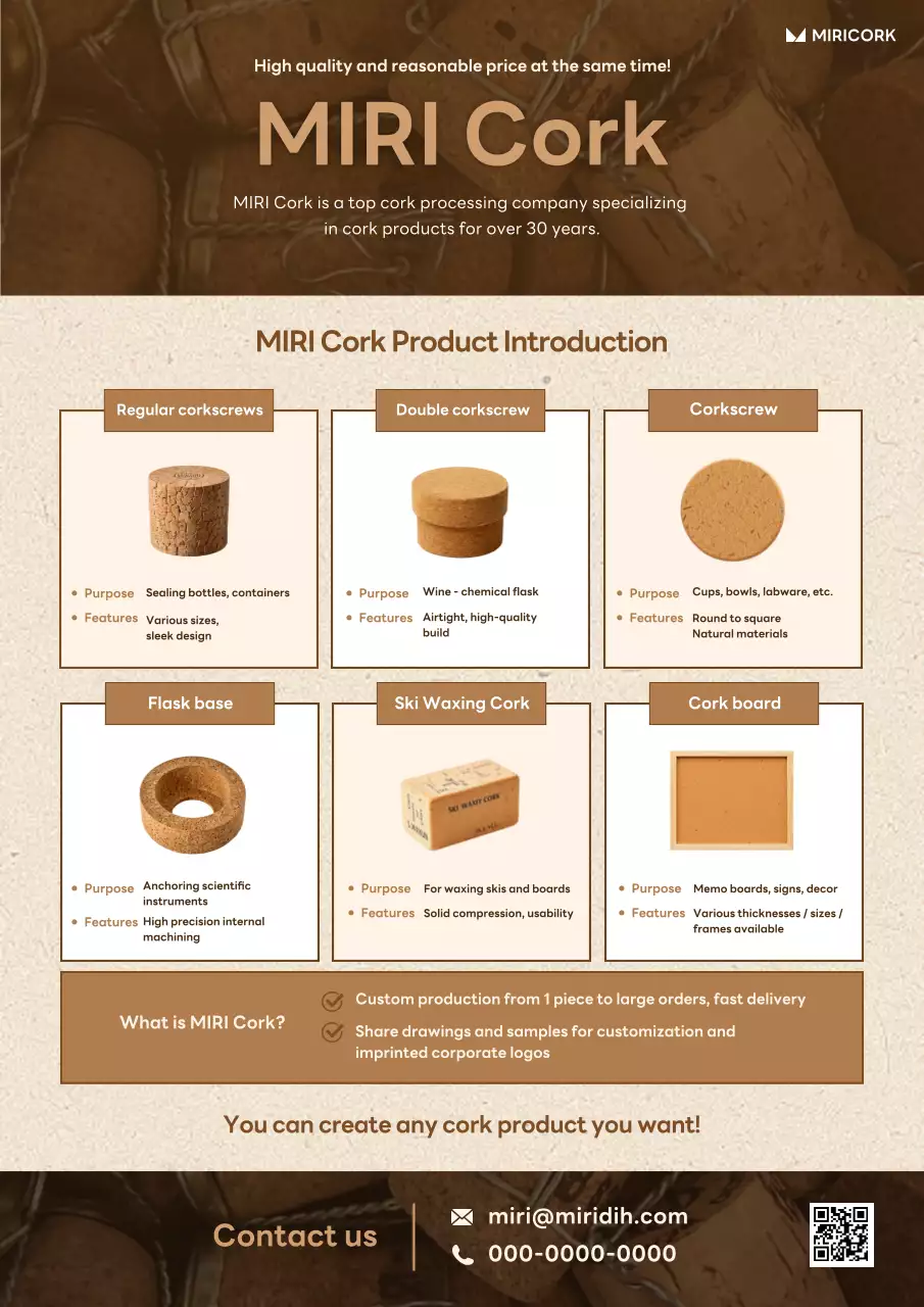 brown professional cork promotion