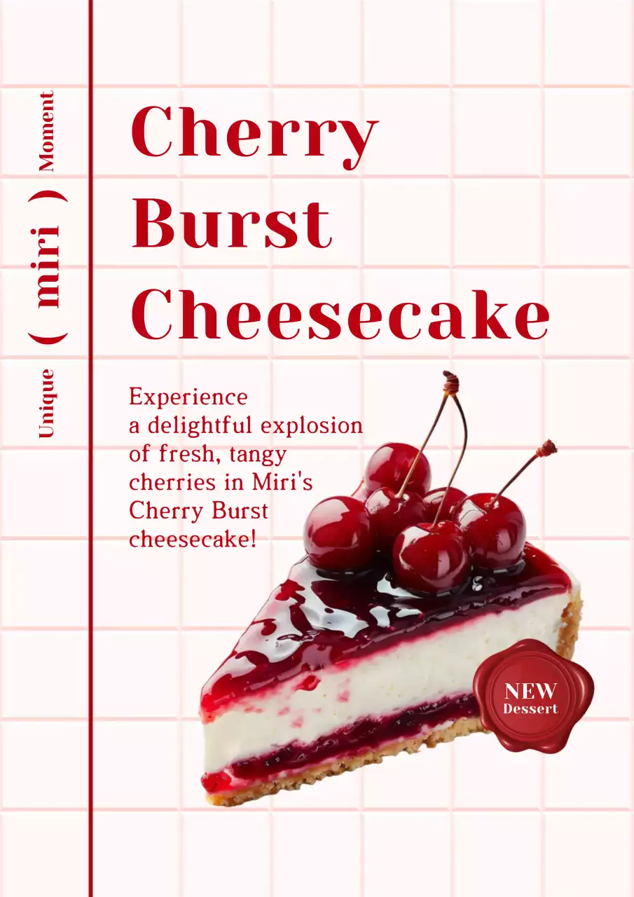 빨강 심플 디저트 광고
