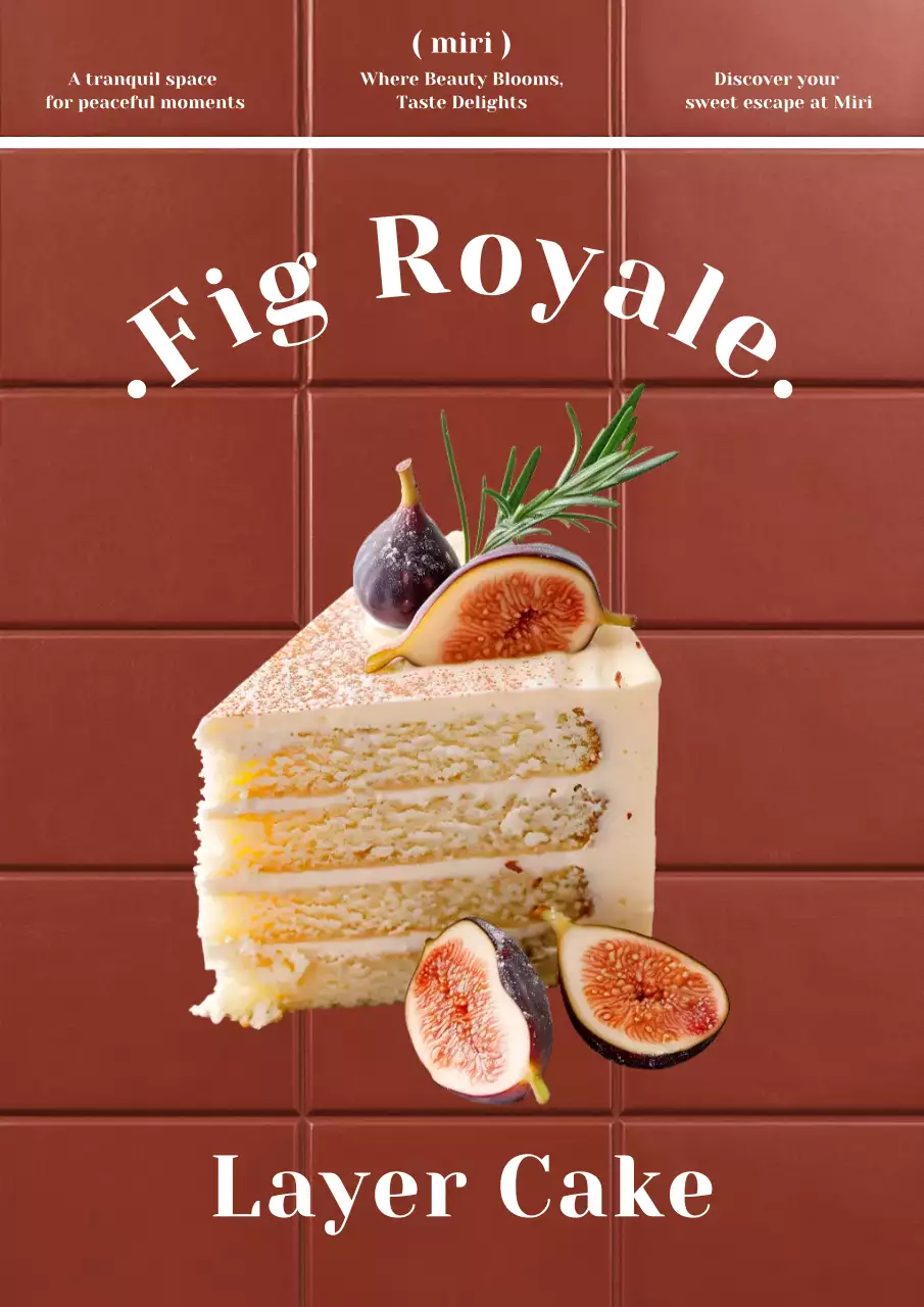 갈색 고급 디저트 광고