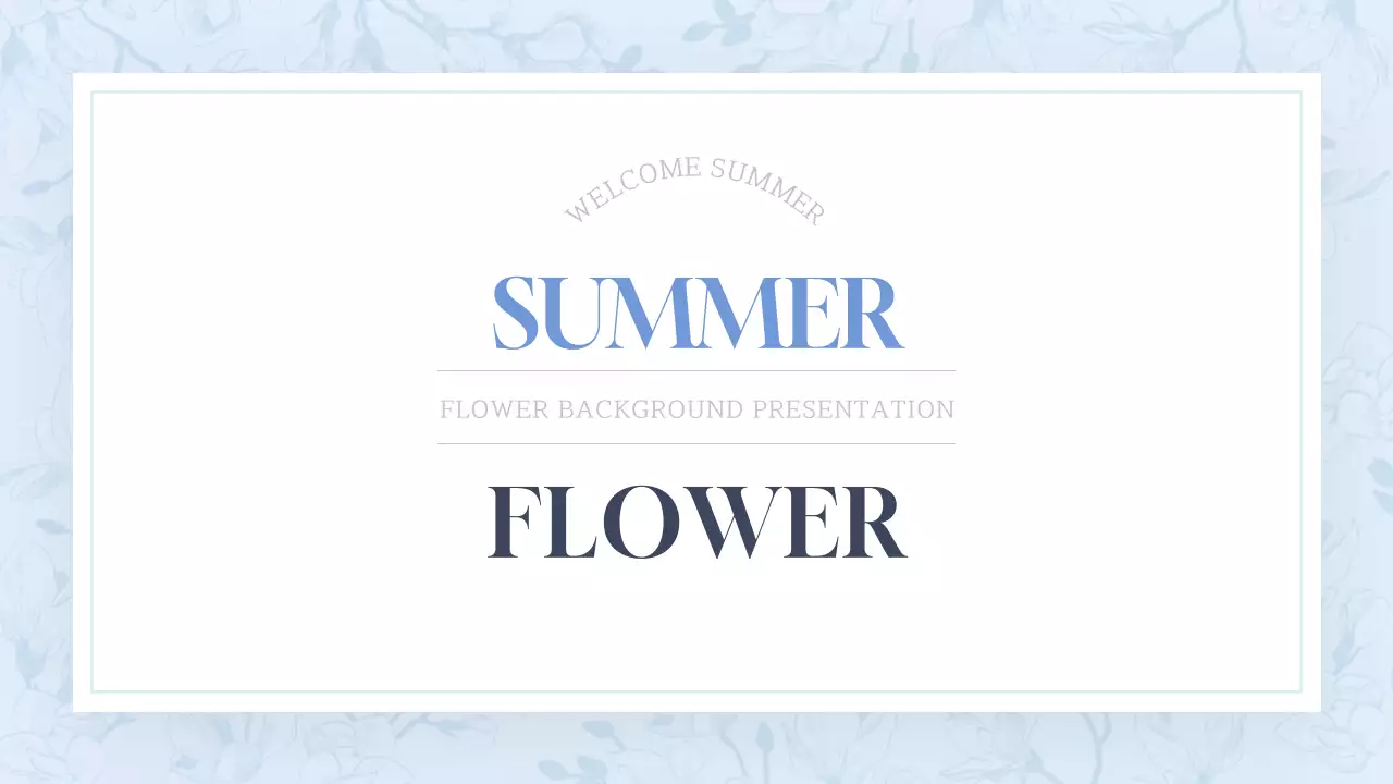 Blue Floral Summer Presentation