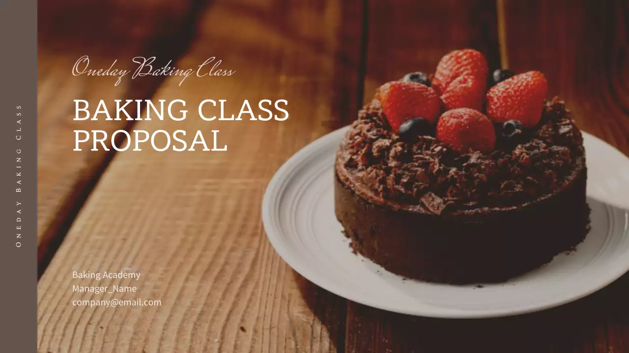 Brown Rustic Baking Class Proposal Presentation