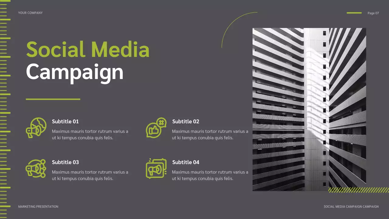 Green Modern Social Media Campaign Report Presentation