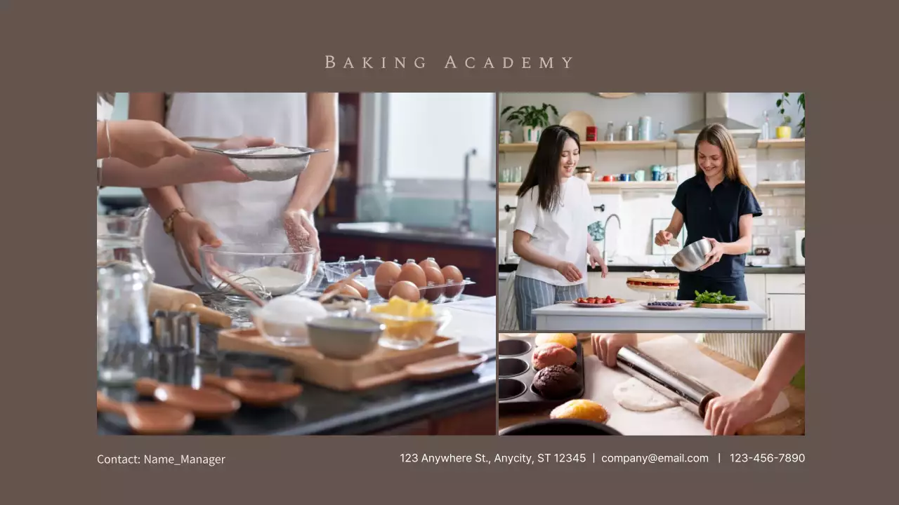 Bài thuyết trình đề xuất lớp học làm bánh Brown Rustic