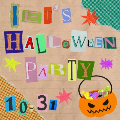 주황 키치 할로윈 행사