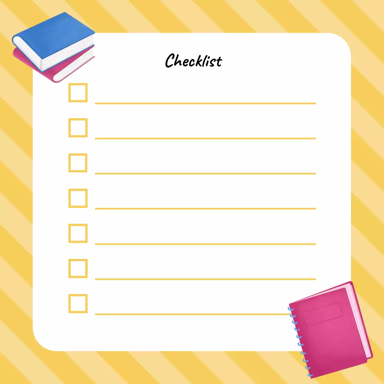Perencana Daftar Periksa Sederhana Kuning