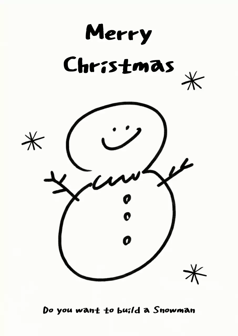 흰색 심플 크리스마스 엽서