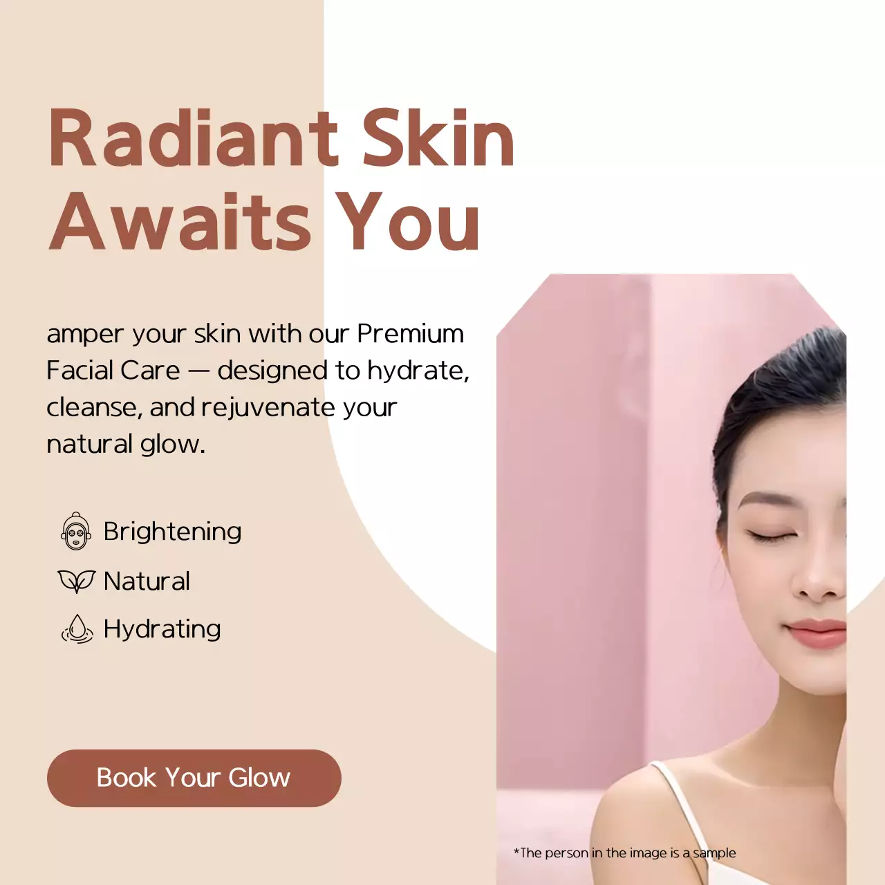 베이지 모던 스킨케어 프로모션